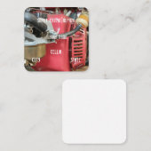 Kleine motorreparatie vierkante visitekaartje (Voorkant / Achterkant)