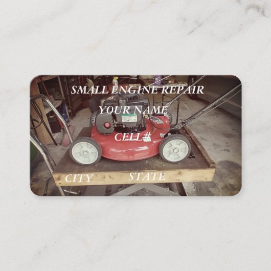 Kleine motorreparatie visitekaartje (Voorkant)