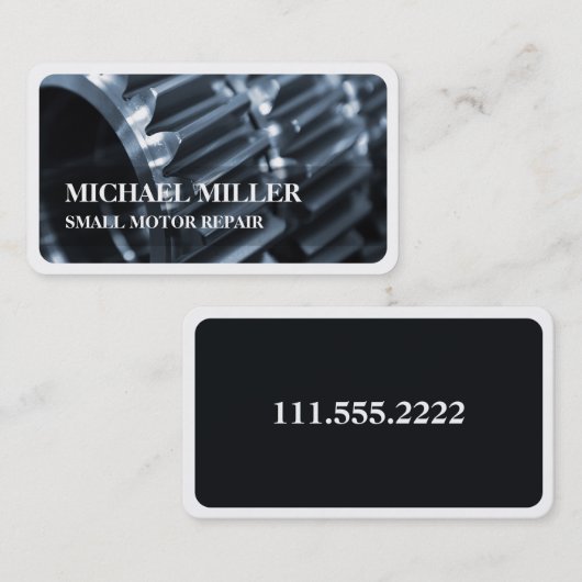 Kleine motorreparatie visitekaartje (Voorkant / Achterkant)