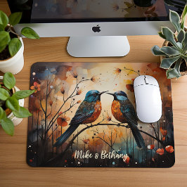 Kleine mousepad, twee Tortelduifjes, Muismat