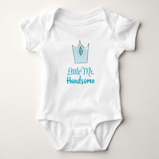 Kleine Mr. Handsome, Schattige cadeau, Custom Baby Romper (Voorkant)