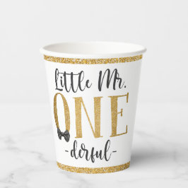 Kleine Mr. One Derful 1st Birthday Paper cup Papieren Bekers
