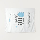 Kleine Mr Onederful Party Welkom Wandkleed (Voorkant (horizontaal))