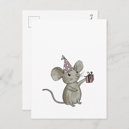 kleine muis ansichtkaart briefkaart (Voorkant / Achterkant)