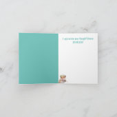 Kleine muis bevestigen Hartelijk dank Bedankkaart (Binnen)