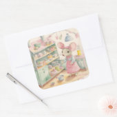 Kleine muis bij keuken kogel sticker (Envelop)