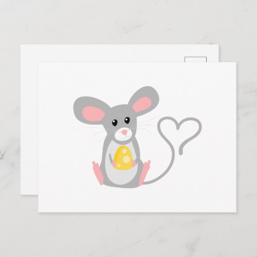 Kleine muis briefkaart (Voorkant / Achterkant)