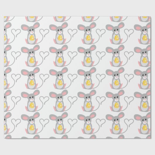 Kleine muis cadeaupapier (Vlak)