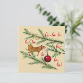 Kleine muis Decoreert de kerstboom (Staand voorkant)