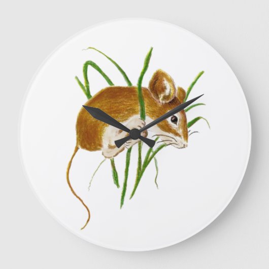 Kleine muis die binnen hangt, ontwerp Natuur Grote Klok (Voorkant)