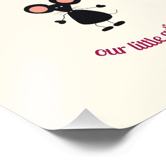 Kleine muis foto afdruk (Hoek)