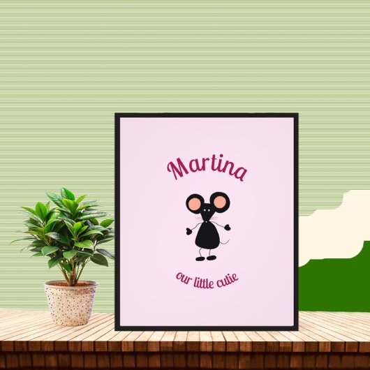 Kleine muis foto afdruk