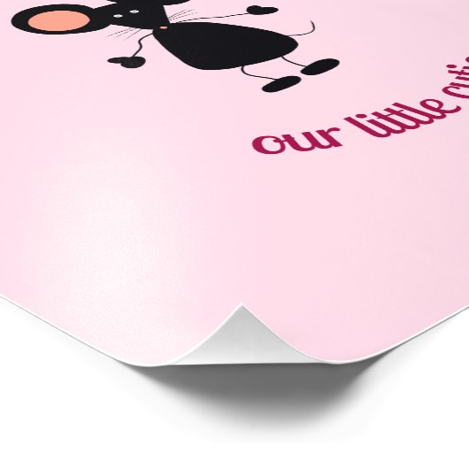 Kleine muis foto afdruk (Hoek)