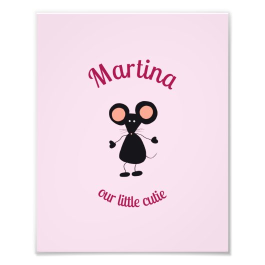 Kleine muis foto afdruk (Voorkant)