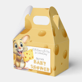 Kleine muis in Baby shower Bedankdoosjes