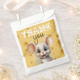Kleine muis in Baby shower Dank je wel Bedankzakje