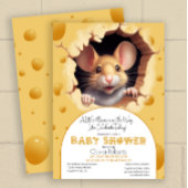 Kleine muis in Baby shower Kaart