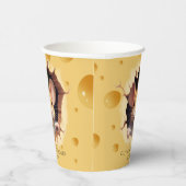 Kleine muis in Baby shower Papieren Bekers (Rechts)