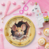 Kleine muis in Baby shower Papieren Bordje (Feest)