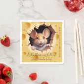 Kleine muis in Baby shower Servet (Insitu)