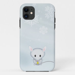 Kleine muis in de sneeuw Case-Mate iPhone case