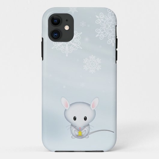 Kleine Muis in de Sneeuw Case-Mate iPhone Case (Achterkant)