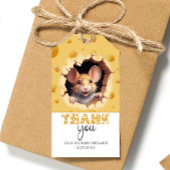 Kleine muis in kaas Dank je Cadeaulabel