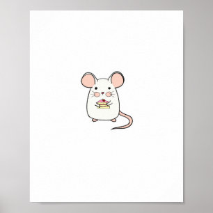 Kleine muis, leuke muis thema ontwerp poster
