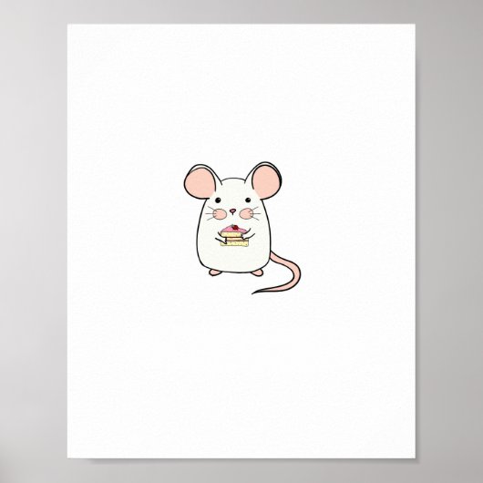 Kleine muis, leuke muis thema ontwerp poster (Voorkant)