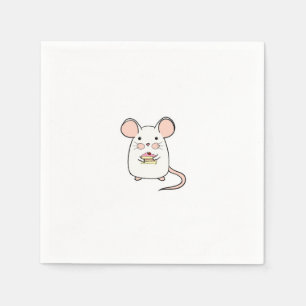 Kleine muis, leuke muis thema ontwerp servet