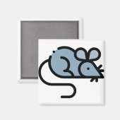 Kleine muis magneet (Voorkant / Achterkant)