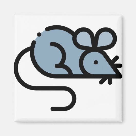 Kleine muis magneet (Voorkant)