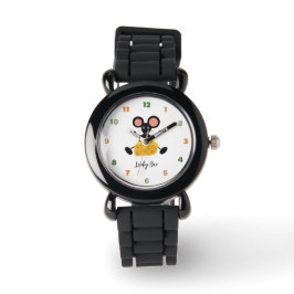 Kleine muis met kaas horloge