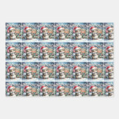 Kleine Muis Personaliseer Naam Meisje Kerstmis Inpakpapier Vel (Voorkant 2)