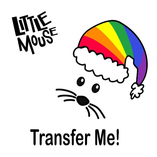 kleine muis regenboog Santa Mok