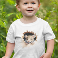 Kleine Muis Shirt Bord Peeking