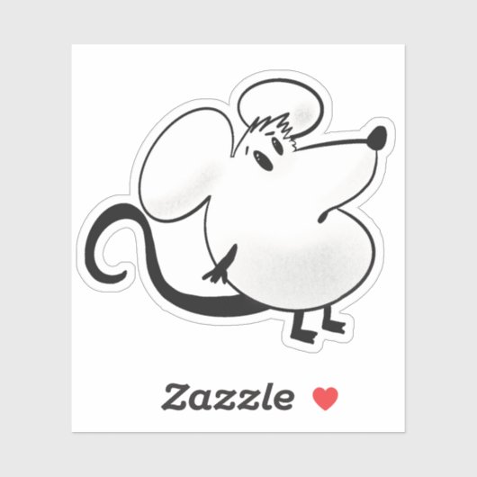 Kleine muis sticker (Vel)