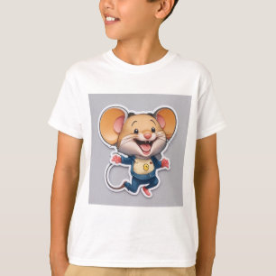 Kleine muis sticker t-shirt