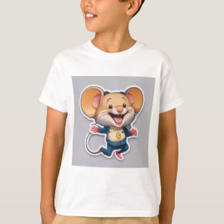 Kleine muis sticker t-shirt