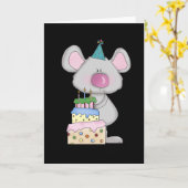 Kleine Muis Verjaardag Tshirts en geschenken Kaart (Gele Bloem)