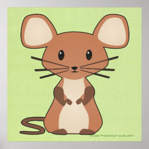 Kleine muisafdrukken poster