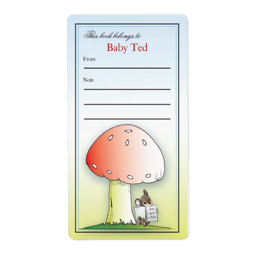 Kleine Muiskookplaat Etiket (Voorkant)