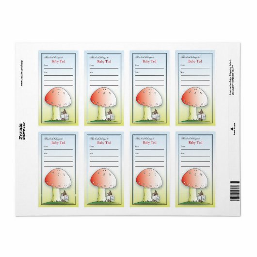 Kleine Muiskookplaat Etiket (Full Sheet)