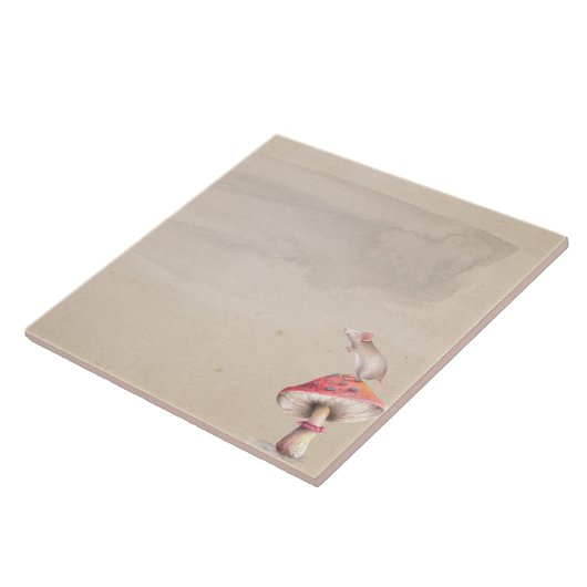 Kleine muispaddenstoel tegeltje (Zijkant)