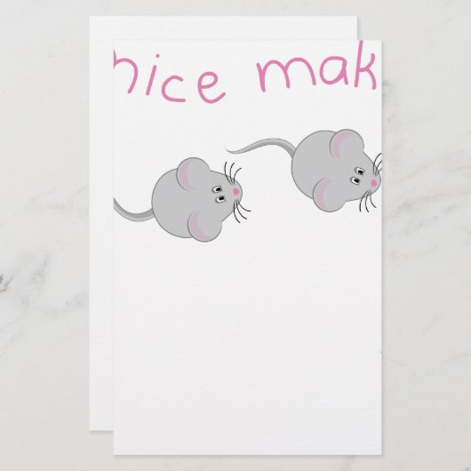 Kleine muizen briefpapier (Voorkant / Achterkant)