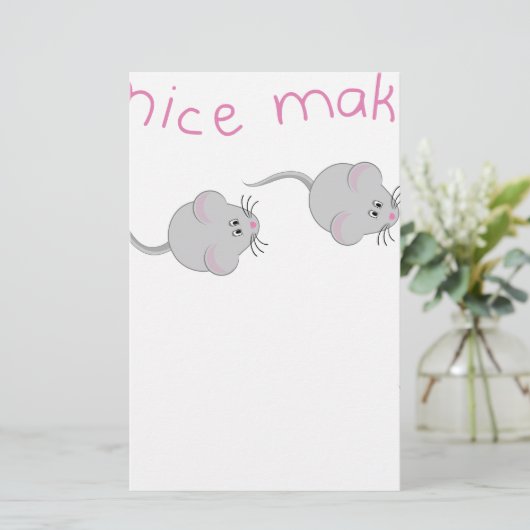 Kleine muizen briefpapier (Staand voorkant)