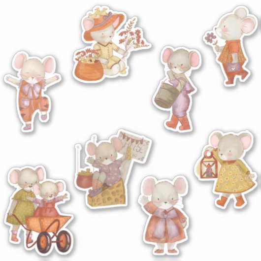 Kleine muizen sticker (Voorkant)