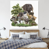 Kleine Munsterlander Canvas Afdruk (Insitu (Slaapkamer))