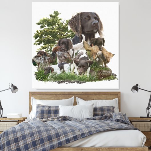 Kleine Munsterlander Canvas Afdruk (Insitu (Slaapkamer))