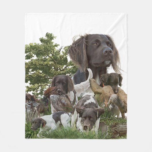 Kleine Munsterlander Fleece Deken (Voorkant)